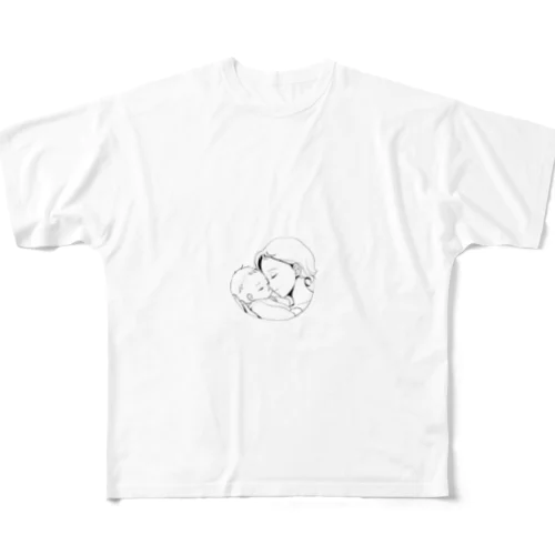 母の愛 フルグラフィックTシャツ