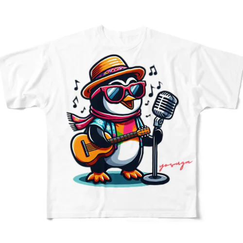 陽気なペンギン フルグラフィックTシャツ