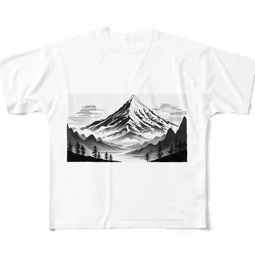 キャンプファッション -The mountain- フルグラフィックTシャツ