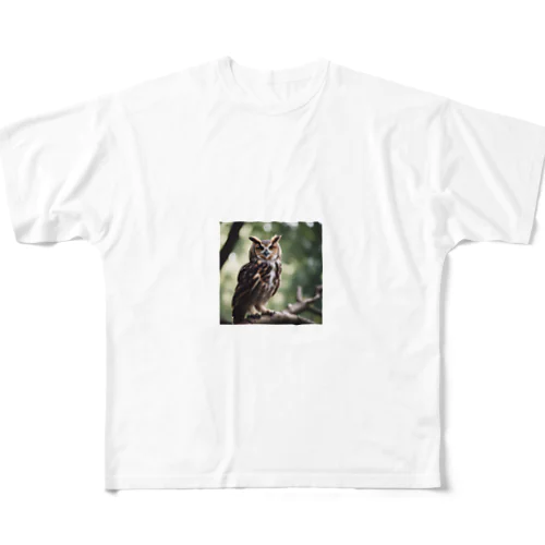 森の番人　フクロウ All-Over Print T-Shirt