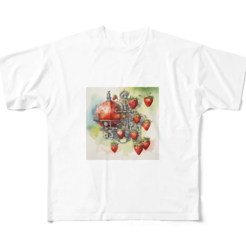 機械仕掛けのイチゴさん All-Over Print T-Shirt