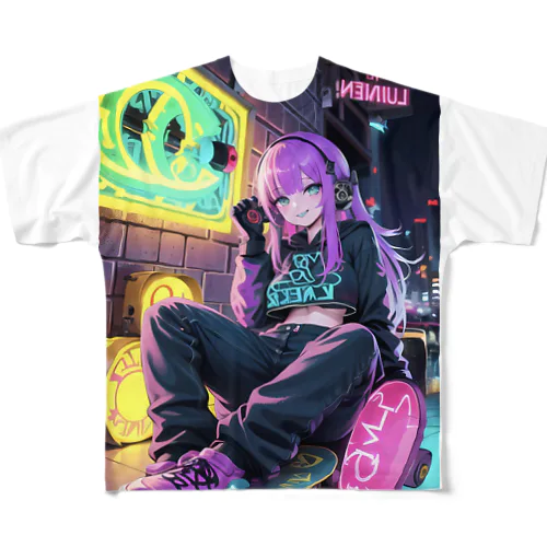 ナイトスタイリッシュちゃん フルグラフィックTシャツ