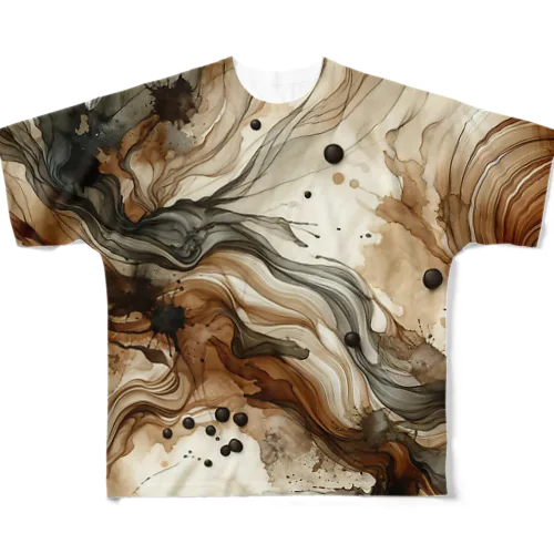 コーヒー服にぶちまける All-Over Print T-Shirt