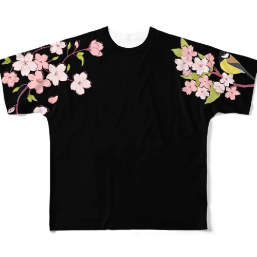 黒猫ちゃん All-Over Print T-Shirt