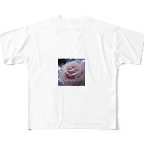 幻想的な氷の薔薇 All-Over Print T-Shirt