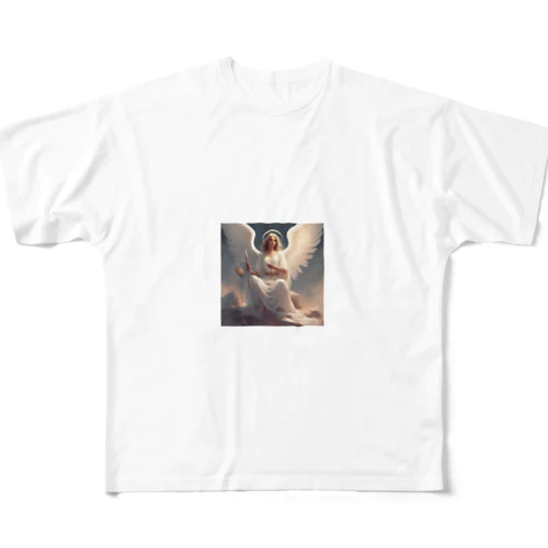 絵を描く天使 All-Over Print T-Shirt