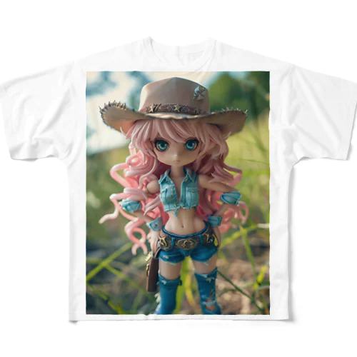 Aangry Cowgirl Doll フルグラフィックTシャツ