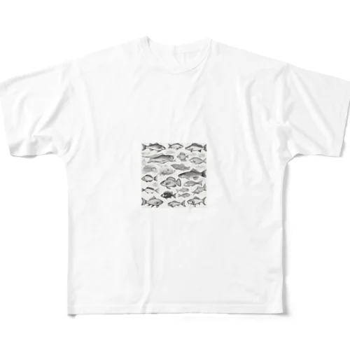 おさかなさん All-Over Print T-Shirt