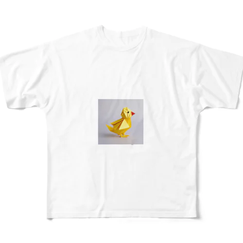 折り紙ひよこグッズ フルグラフィックTシャツ