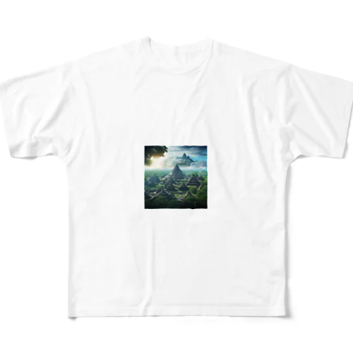 異国の風景　なでしこ1478 フルグラフィックTシャツ