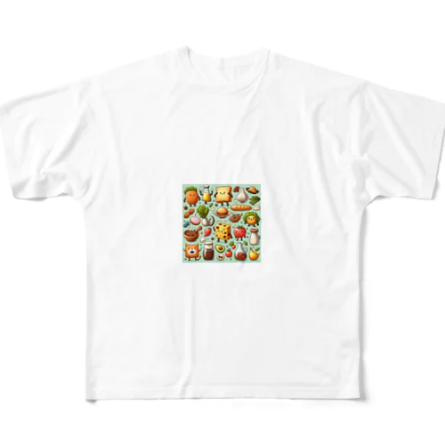 食材妖精 フルグラフィックTシャツ