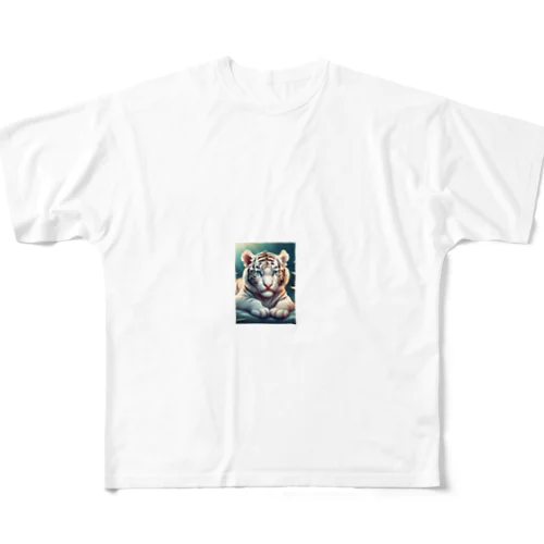 可愛いホワイトタイガー All-Over Print T-Shirt