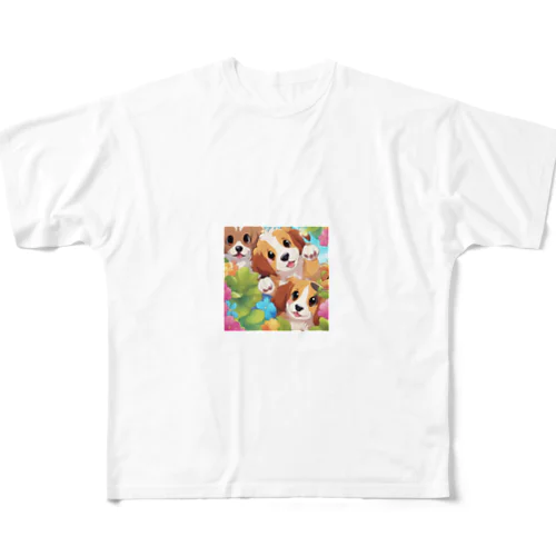 コーイケルホンディエの仲良し子供たち All-Over Print T-Shirt