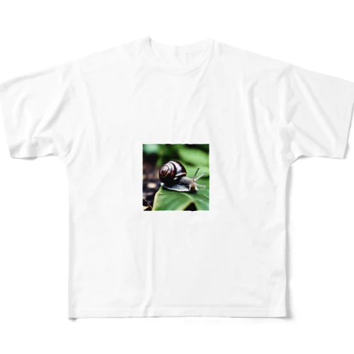 カタツムリの散歩 フルグラフィックTシャツ