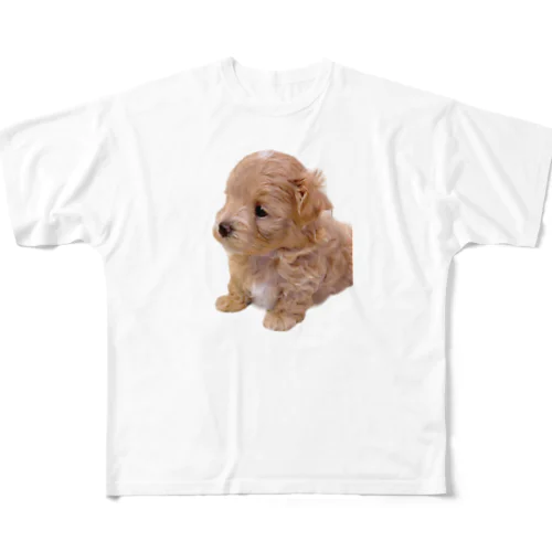 Maltipoo Puppy Anthony フルグラフィックTシャツ