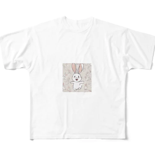 くるくるうさくる All-Over Print T-Shirt