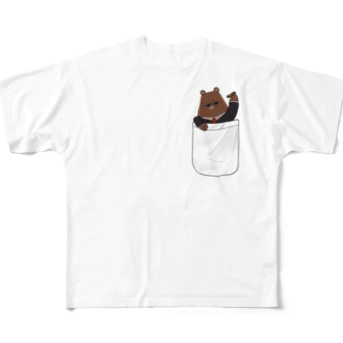 マフィアくま All-Over Print T-Shirt