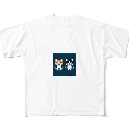 狛猫 フルグラフィックTシャツ