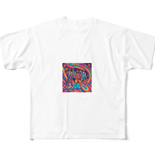 ワイルドバスケ All-Over Print T-Shirt