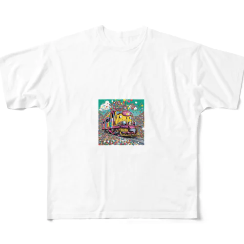 カラフルトレイン フルグラフィックTシャツ