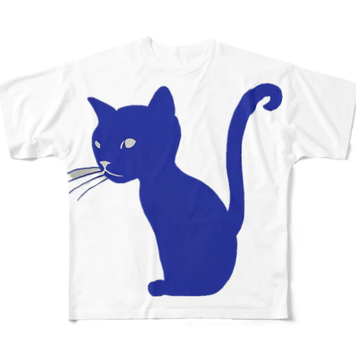 シルエットにゃん🐱 フルグラフィックTシャツ