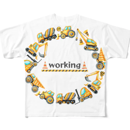 working2 フルグラフィックTシャツ