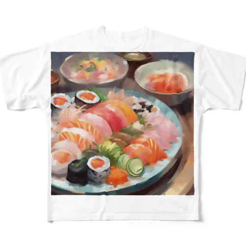 美しい寿司の絵画 All-Over Print T-Shirt