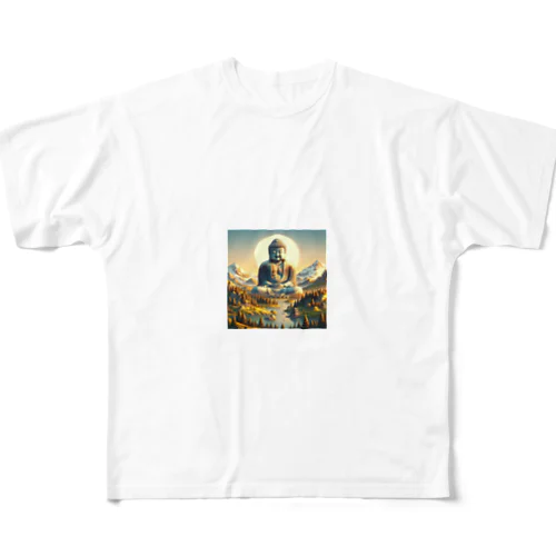Majestic Serenity: Dawn of Enlightenment All-Over Print T-Shirt