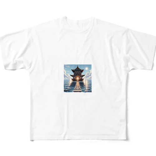 Sanctuary of the Sea: Pathway to Serenity All-Over Print T-Shirt