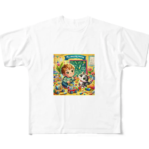 ぼくのすごいはつめい All-Over Print T-Shirt