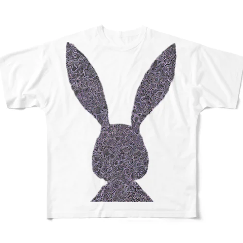 シルエットぴょん🐰 フルグラフィックTシャツ