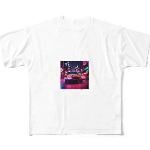 ネオン街 All-Over Print T-Shirt