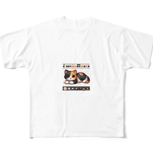 三毛猫ペイント All-Over Print T-Shirt