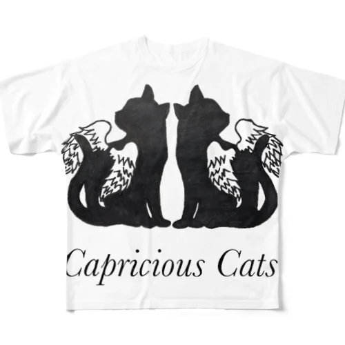 Capricious Cats フルグラフィックTシャツ