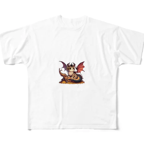 猫ドラゴン All-Over Print T-Shirt