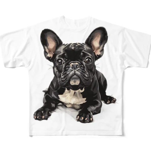 frebull-brindle-front-down フルグラフィックTシャツ