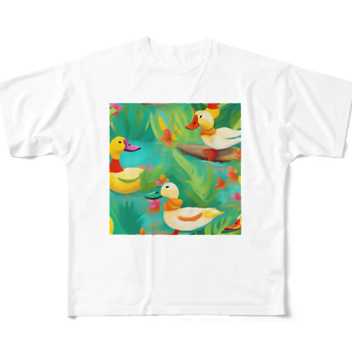 サンシャインアヒル All-Over Print T-Shirt