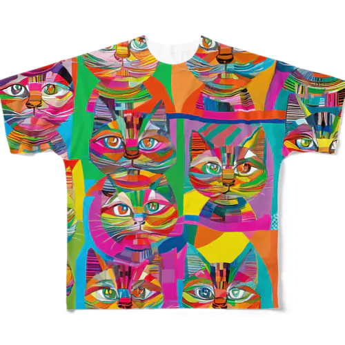 猫アート🐱 All-Over Print T-Shirt