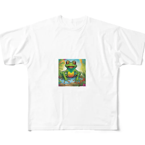 輝くカエル All-Over Print T-Shirt