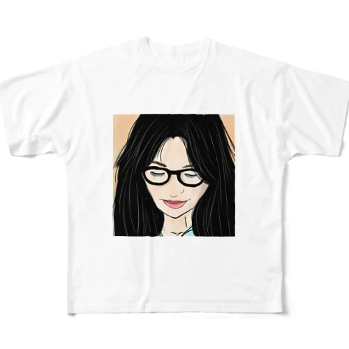 メガネ美人 All-Over Print T-Shirt