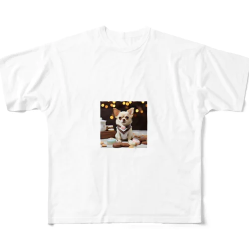 🎀チワワの幸せな一吠え🐕💓 - 心温まる家族の物語 All-Over Print T-Shirt