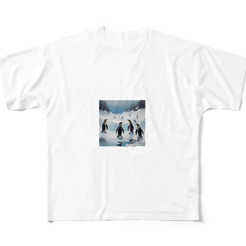 共存を目指すペンギン All-Over Print T-Shirt