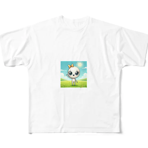 可愛い棒人間 All-Over Print T-Shirt