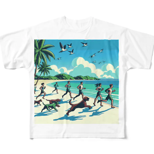 80s_pop Running No.1 フルグラフィックTシャツ