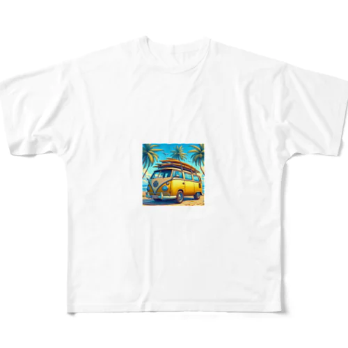 海辺のフォルクスワーゲン All-Over Print T-Shirt