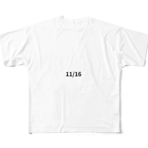 日付グッズ11/16バージョン All-Over Print T-Shirt