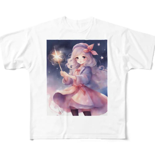 夢魔法使いの女の子 フルグラフィックTシャツ