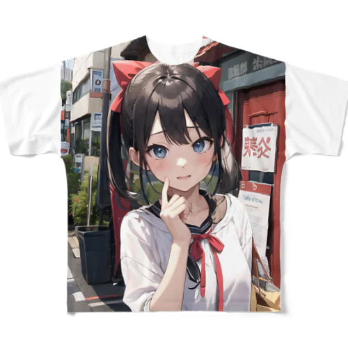 #３　美女 フルグラフィックTシャツ