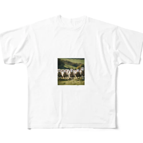 羊の援軍 All-Over Print T-Shirt