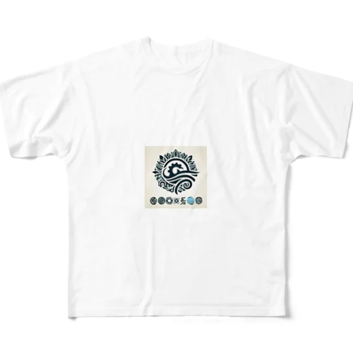 シンプルロゴ フルグラフィックTシャツ